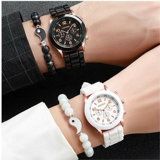 2pcs watches and bracelets