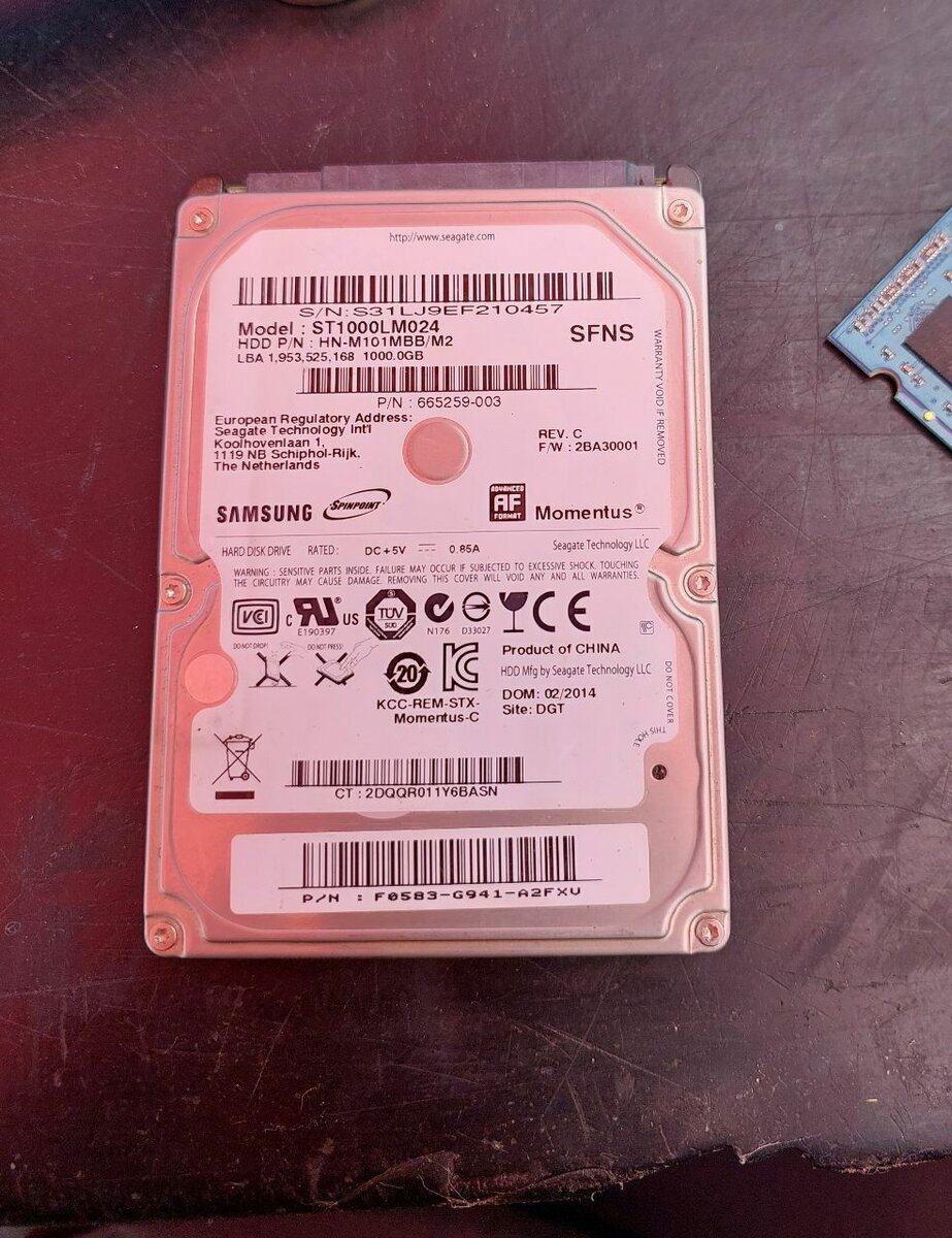 1 terabytes internal harddrive
