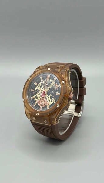 Montre squelette élégante homme