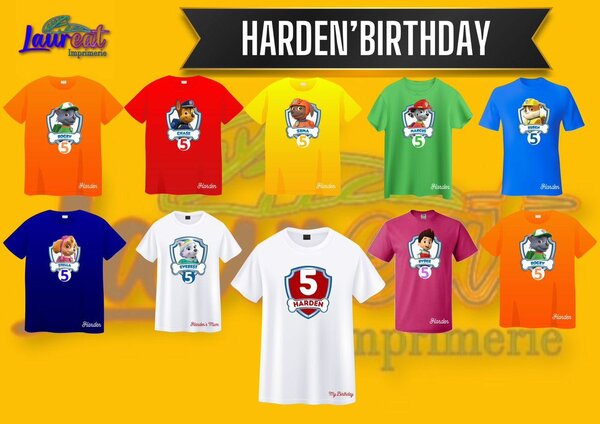 T-shirt d’anniversaire personnalisé