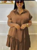 Summer dress  brown color