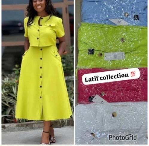 Robe Élégante Boutonnée Femme