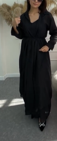 Шикарный комплект: платье-комбинация и накидка в виде рубашки. Очень легкий и приятный к телу. Длина в пол. Доступен в четырех расцветках.”