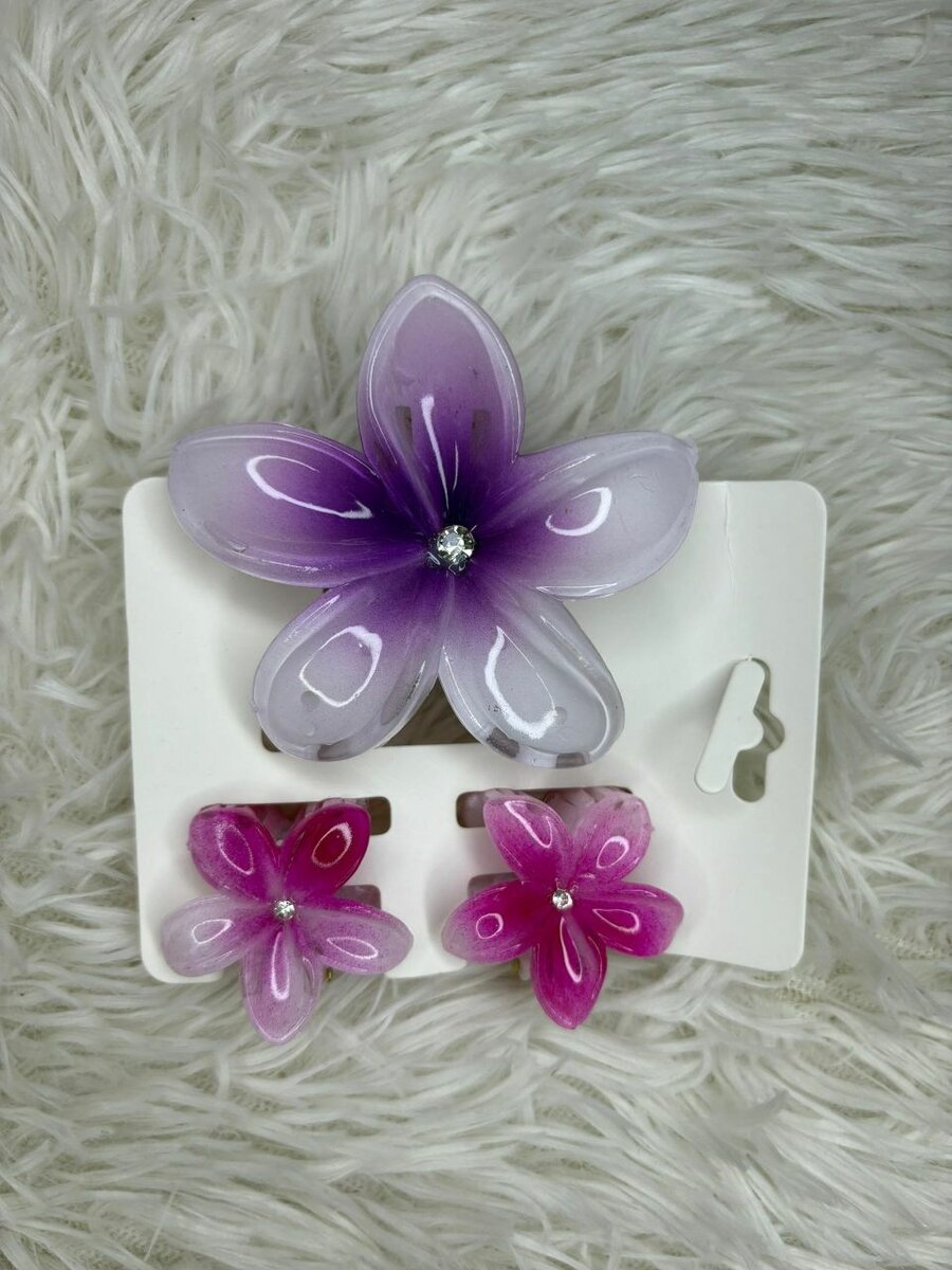 Pinces à cheveux fleurs colorées