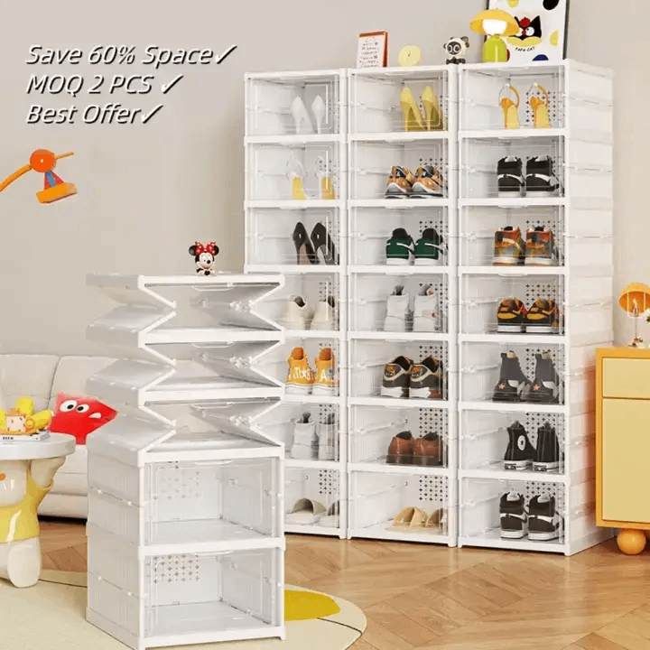 Boîtes de rangement chaussures empilables