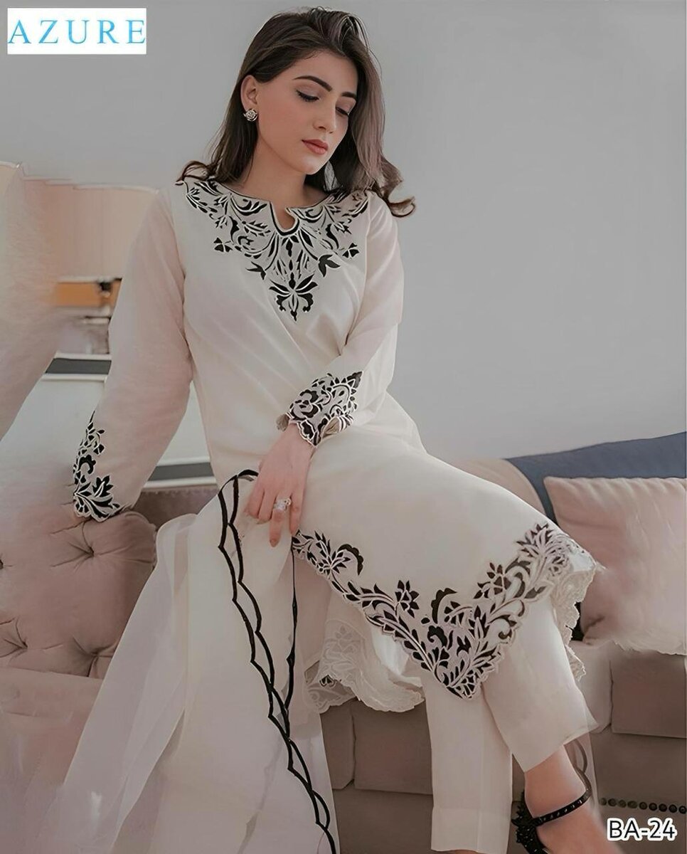 Lawn embroidery 3 pc unstitch ,dc free