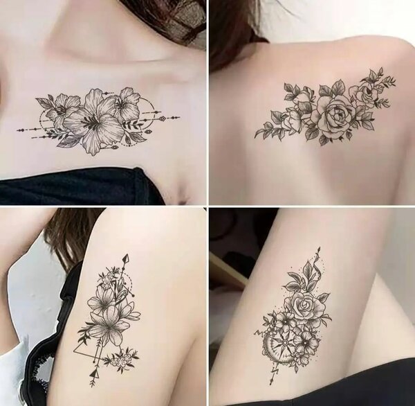 Tatouages Temporaires Design Floral