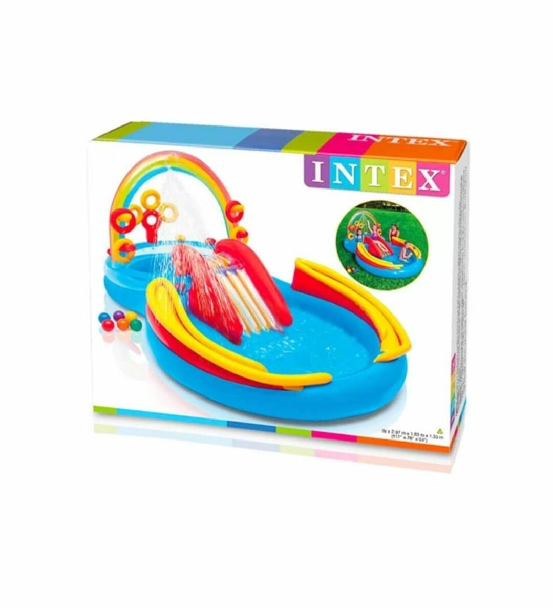 227L ARCOBALENO RAINBOW RING INFLATABLE SWIMMING POOL