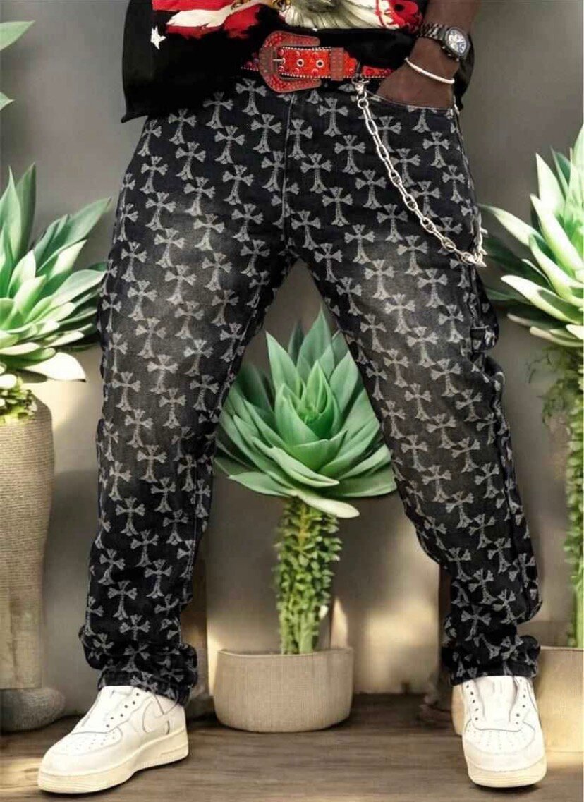 Jeans baggy style imprimés