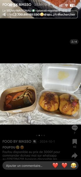 Délicieux  foufou sauce claire