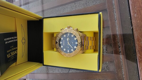 Invicta Gold Mens Pro Diver watch 200M