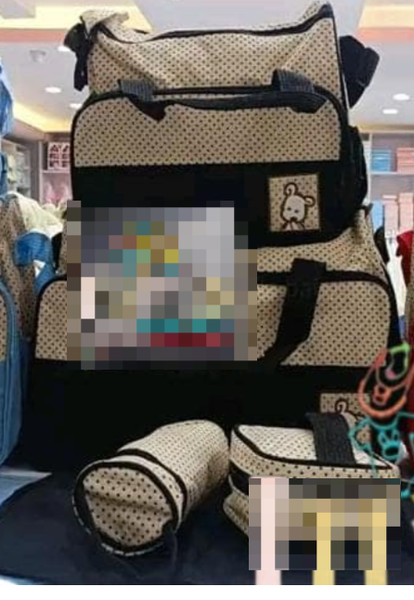 A set of bags for moms, black