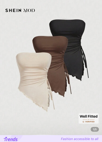 Top asymétrique sans manches