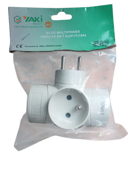 Adaptateur Prise Triple Yaki 3680W
