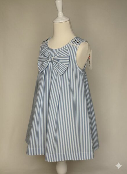 Robe fille à rayures chic