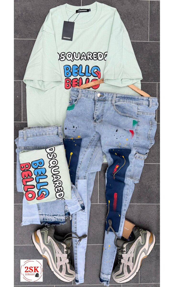 Ensemble T-shirt et Jeans Hommes