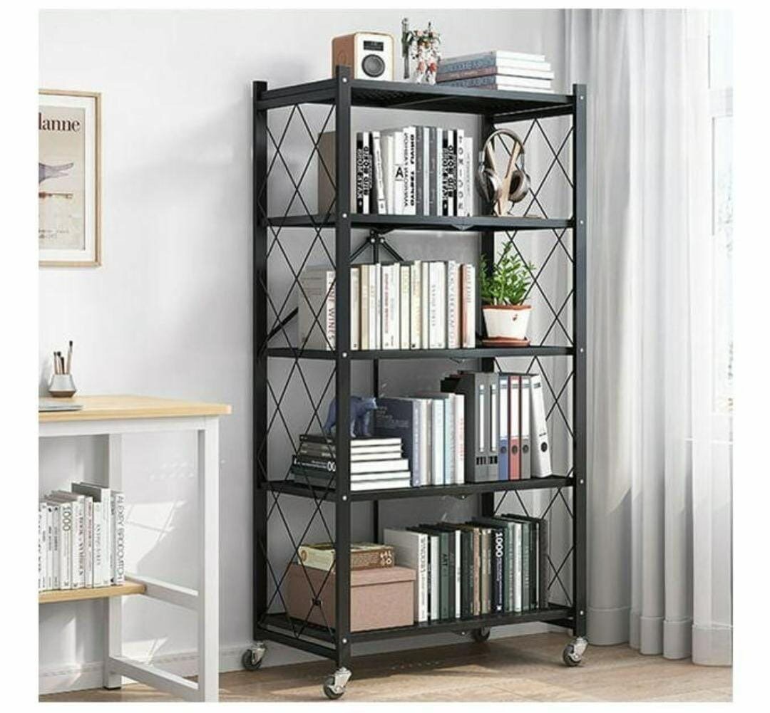 - 5-LAYERS FOLDABLE HEAVY DUTY CONVENIENT METAL RACK WITH 36