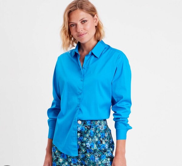 Chemisier bleu pour femmes