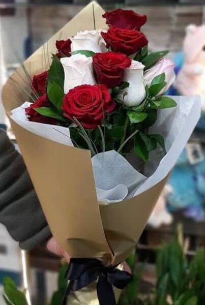 Bouquet de roses artificielles