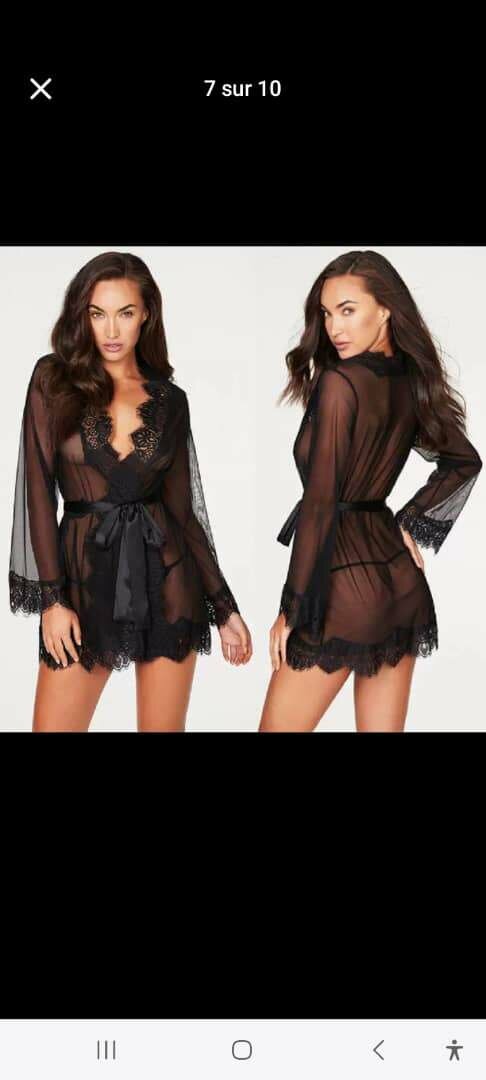 Pegnoire strigue en dentelle