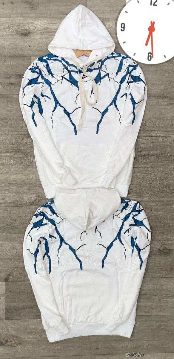 Sweat à capuche motif éclair