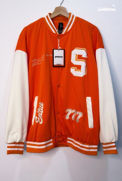 Blouson universitaire orange