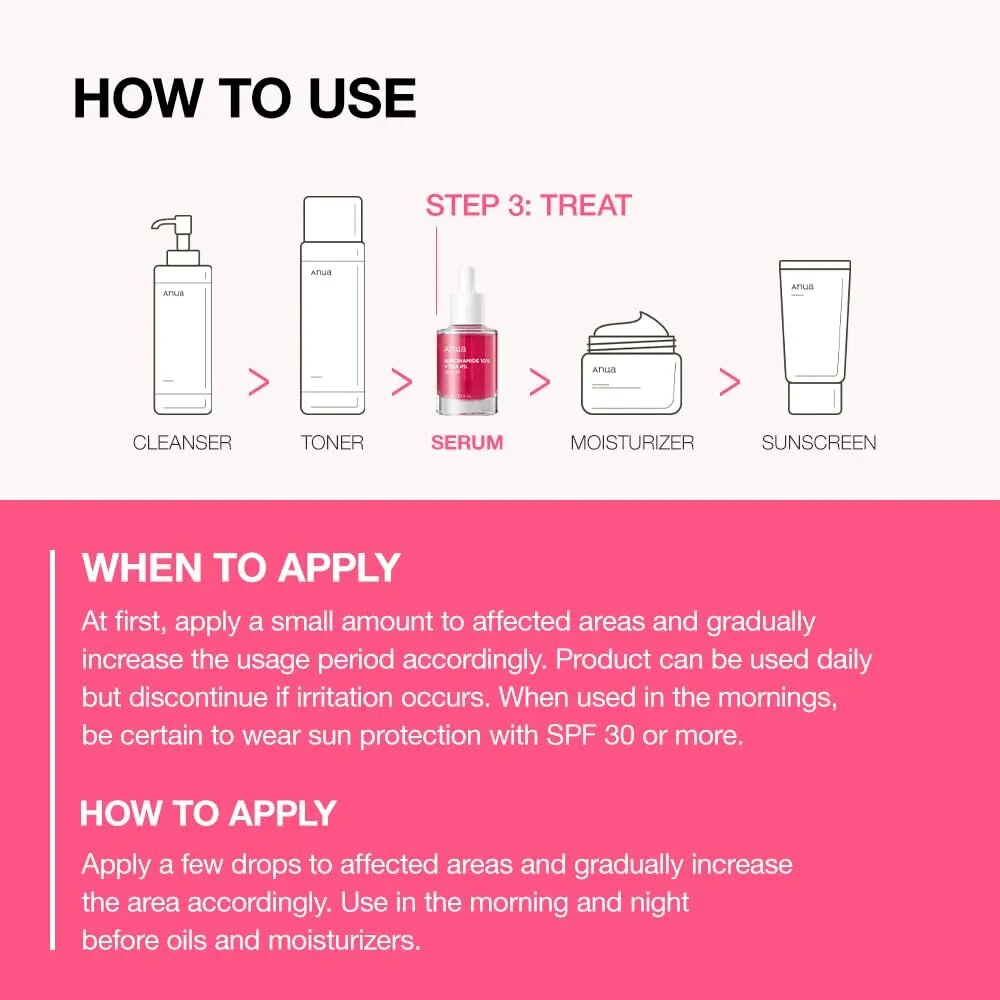 Anua NIACINAMIDE 10% + TXA 4% DARK SPOT CORRECTING SERUM