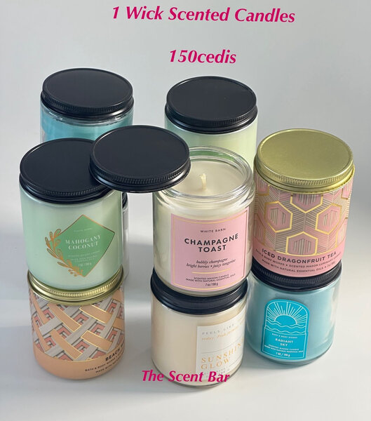 Scented candles by Bath and Body works