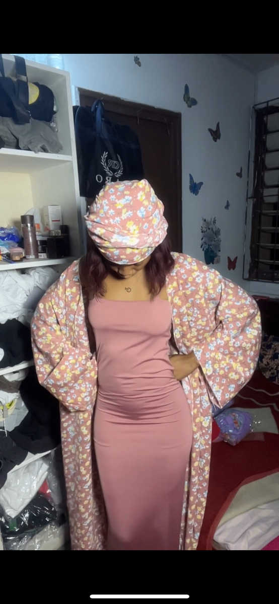 Robe longue avec kimono