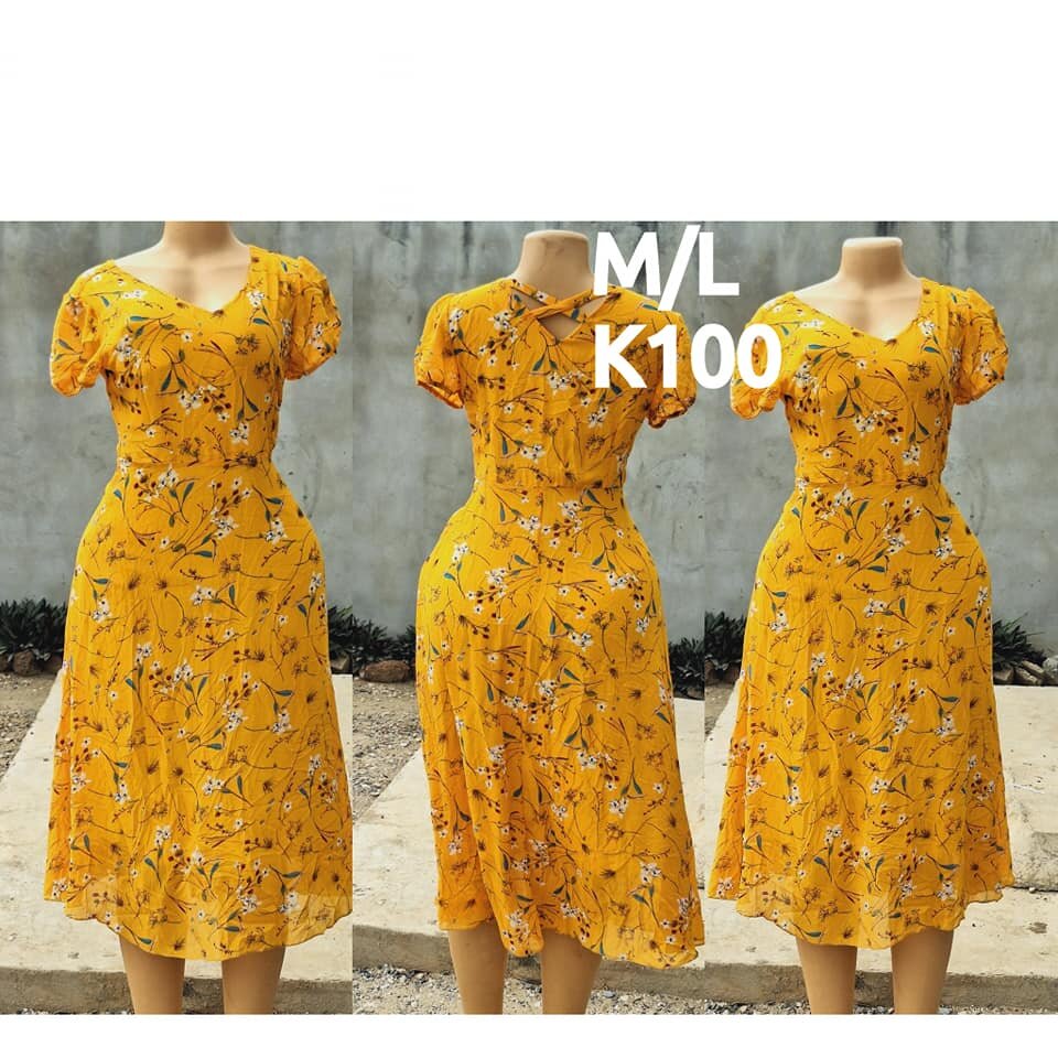 Beautiful and high-quality women's dress made of salaula silk