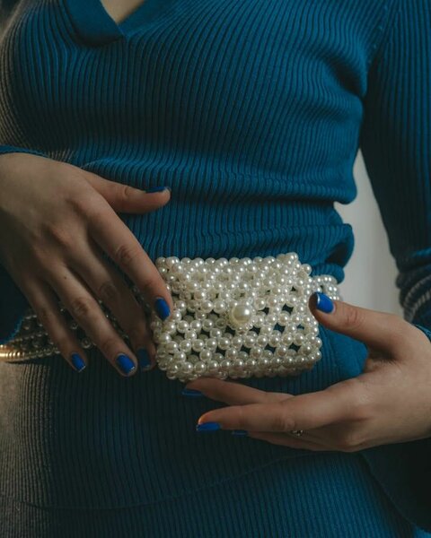 Beaded fashion waist bag