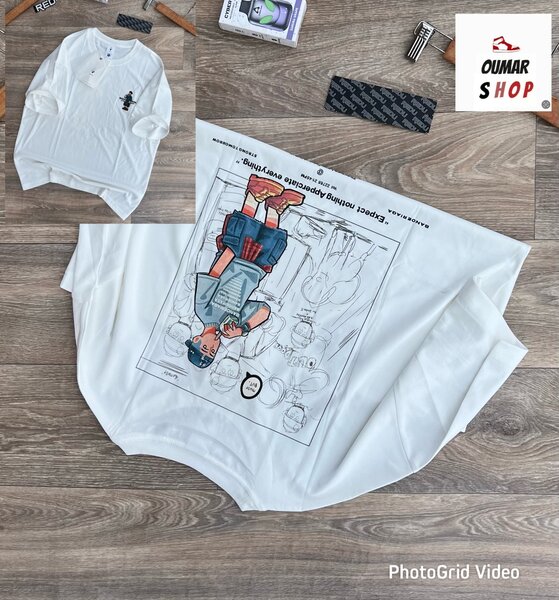 T-shirt blanche unisexe graphique