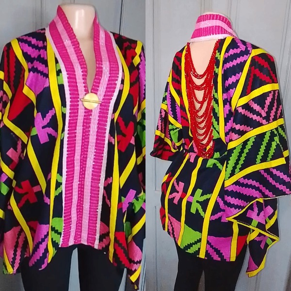 Poncho ethnique coloré