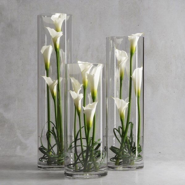 Vases en verre cylindriques élégants