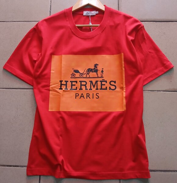 T-shirt rouge Hermès homme