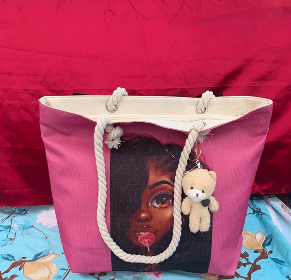 Sac cabas illustré en toile