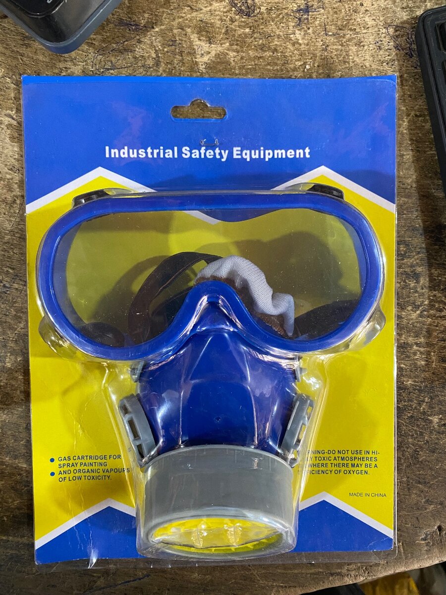 Safety goggles and respirator