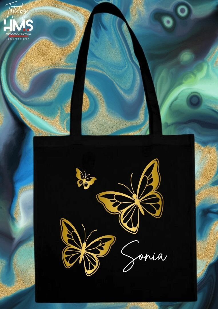 tote bag papillon personnalis