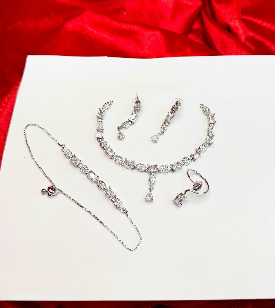 American Diamond 1 karat combo set