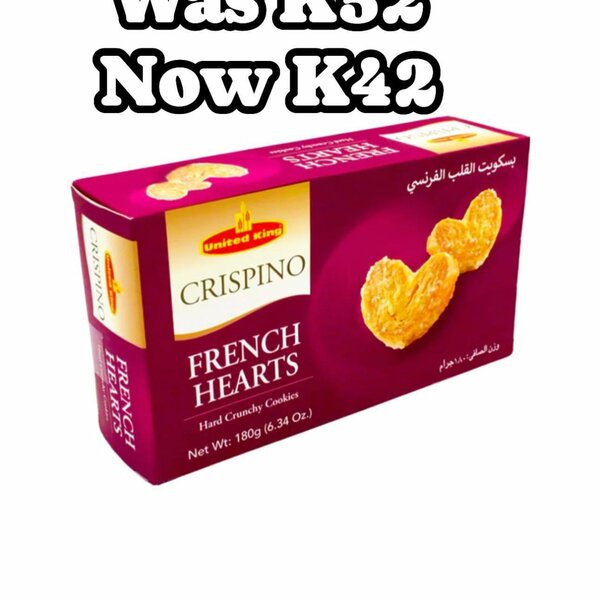 UNITED KING FRENCH HEART COOKIES 180gm
