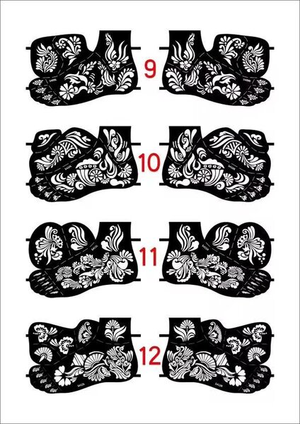 Pochoir d'autocollants henné