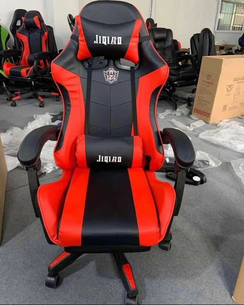 JIQIAO GAMING CHAIR WITH FOOTREST & LUMBER SUPPORT