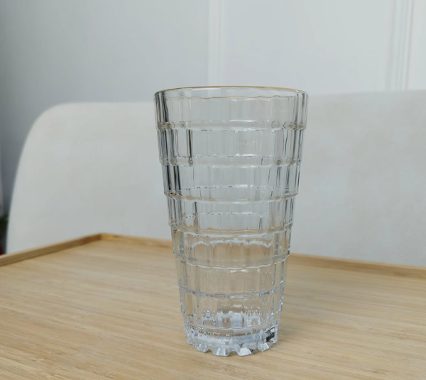 Набор из 6 штук стеклянных стаканов с рельефным узором