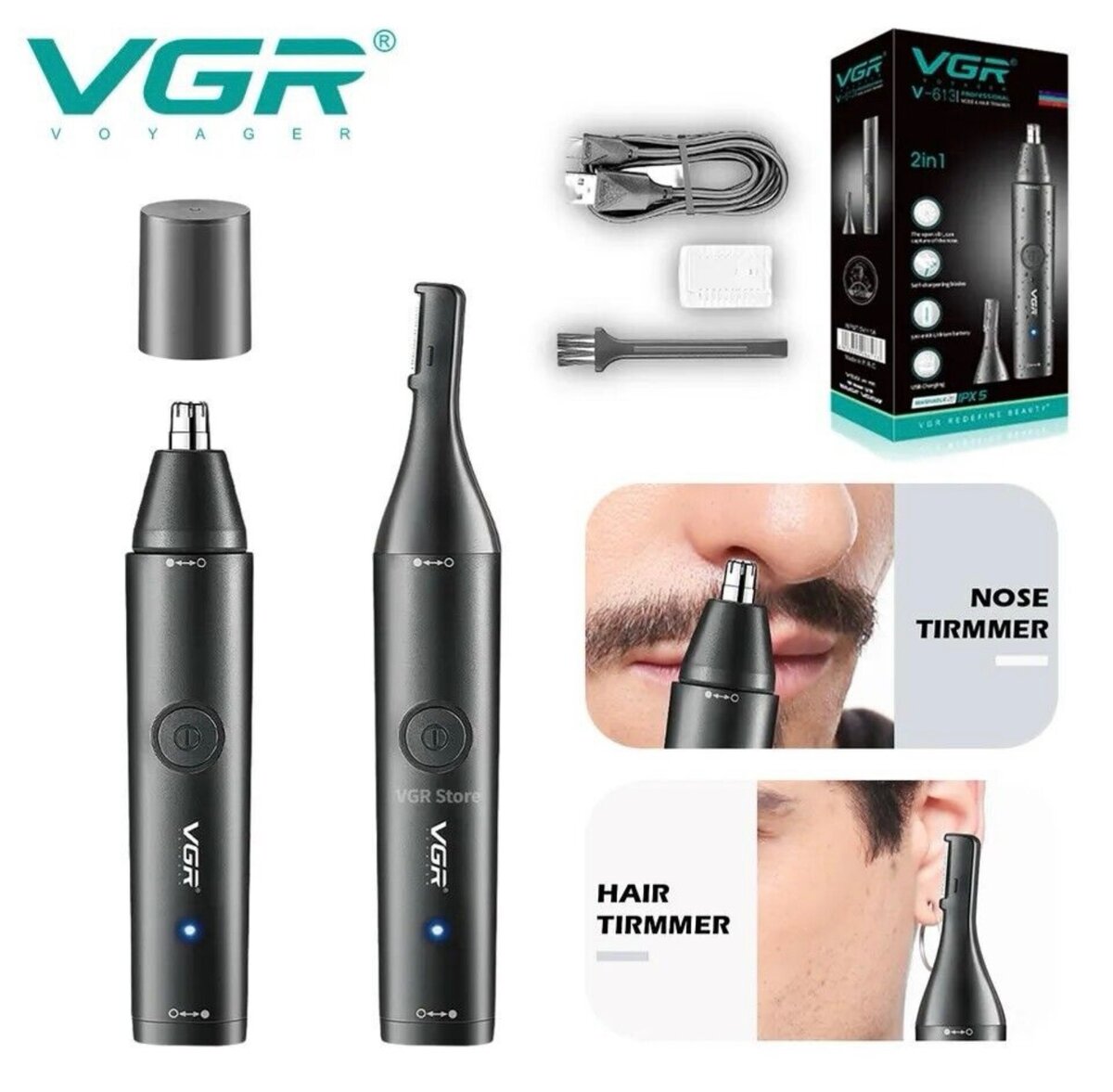VGR Tondeuse nez mini 2 en 1