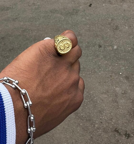 Bague en inox motif $