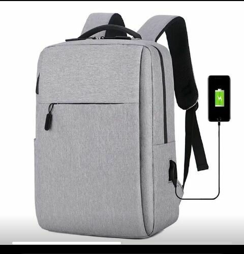 Sac à dos antivol USB gris