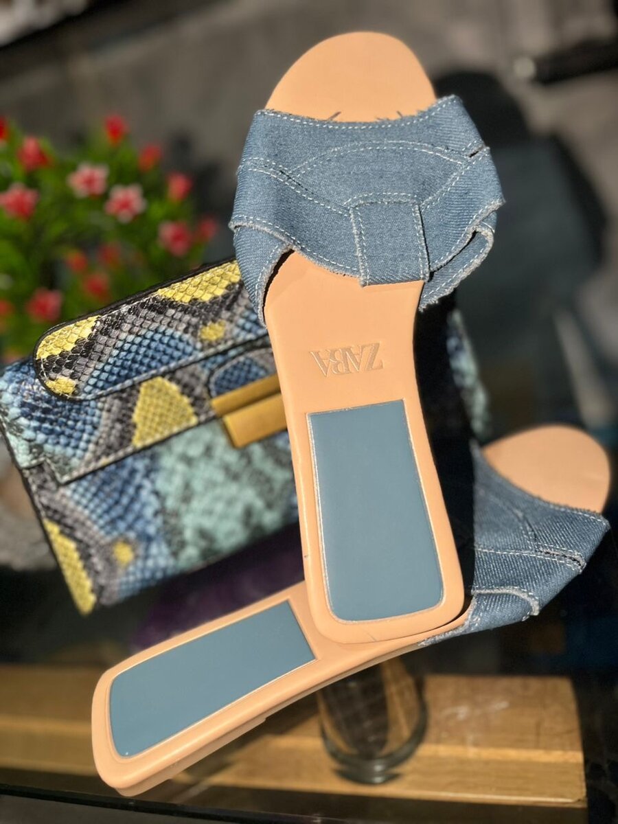 Mules chic en denim
