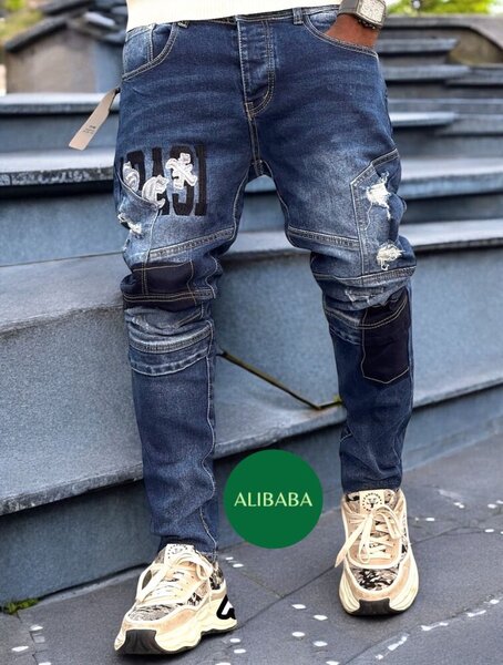 Pantalons cargo denim homme