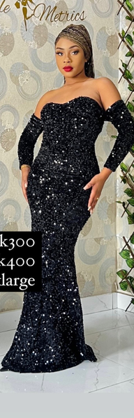 Black Long Fitted Off-the-Shoulder Evening Dress