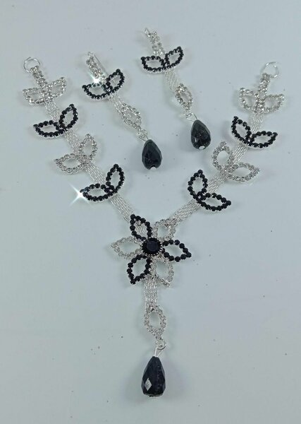 Multicolor 3 Pcs Metal Necklace Set Trendy Jewelry for occas